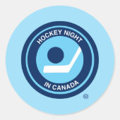 Hockey Night in Canada Retro-Logo Runder Aufkleber (Vorderseite)