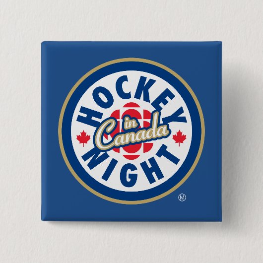Hockey Night - Logo in Kanada Button (Vorderseite)