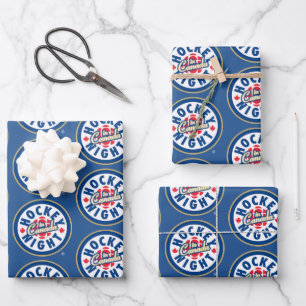 Hockey Night - Logo in Kanada Geschenkpapier Set