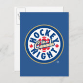 Hockey Night - Logo in Kanada Postkarte (Vorne/Hinten)