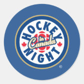 Hockey Night - Logo in Kanada Runder Aufkleber (Vorderseite)