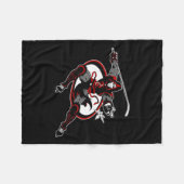 Hockey Ninja Fleecedecke (Vorderseite (Horizontal))