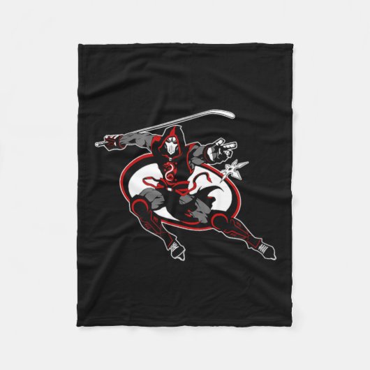 Hockey Ninja Fleecedecke (Vorderseite)