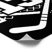 Hockey Number 13 Jersey Funny Hockey Player Game D Poster (Ecke)