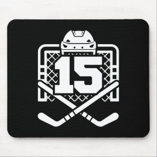 Hockey Nummer 15 Trikot Lustiger Hockeyspieler Spi Mousepad