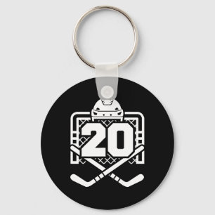 Hockey Nummer 20 Trikot Lustiger Hockeyspieler Spi Schlüsselanhänger