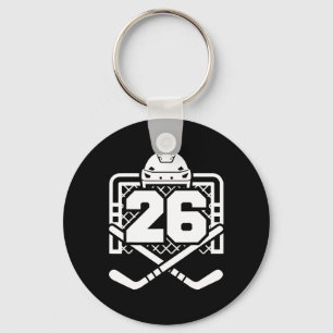 Hockey Nummer 26 Trikot Lustiger Hockeyspieler Spi Schlüsselanhänger