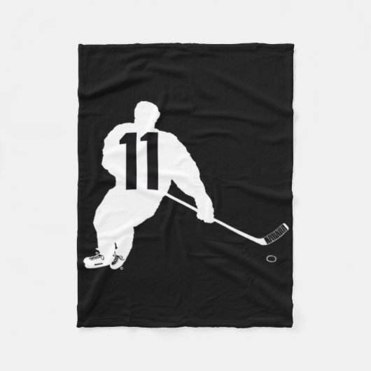 Hockey Nummer Elf 11 Fleecedecke (Vorderseite)