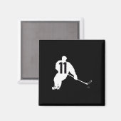 Hockey Nummer Elf 11 Magnet (Vorderseite/Rückseite)