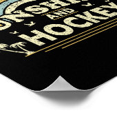 Hockey. Nur ein Mädchen, das Sonnenschein und Hock Poster (Ecke)