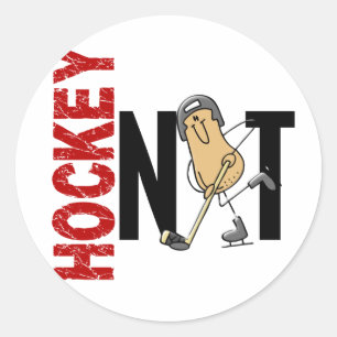 Hockey-Nuss 1 Runder Aufkleber