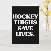 Hockey Oberschenkel retten Leben Design Karte (Gelbe Blume)