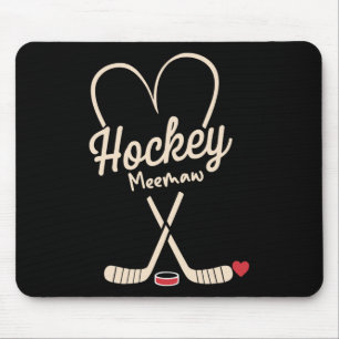 Hockey-Oma-Herz-Hockeyspieler Mousepad