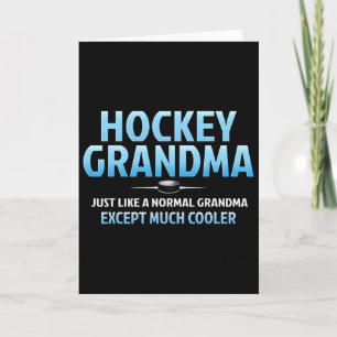Hockey-Oma Lustige Eishockey-Großmutter Mutter Karte