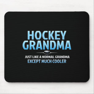 Hockey-Oma Lustige Eishockey-Großmutter Mutter Mousepad