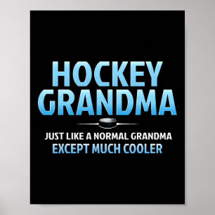 Hockey-Oma Lustige Eishockey-Großmutter Mutter Poster