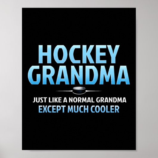 Hockey-Oma Lustige Eishockey-Großmutter Mutter Poster (Vorne)