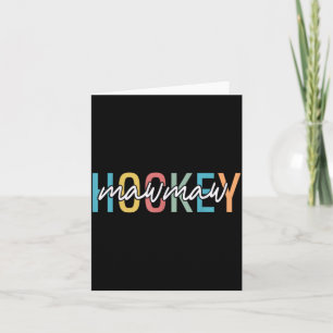 Hockey Oma Retro Vintage Hockeyspieler Liebhaber Karte