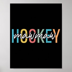 Hockey Oma Retro Vintage Hockeyspieler Liebhaber Poster