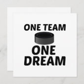HOCKEY ONE TEAM ONE DREAM DANKESKARTE (Vorne/Hinten)