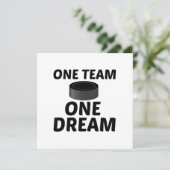 HOCKEY ONE TEAM ONE DREAM DANKESKARTE (Stehend Vorderseite)
