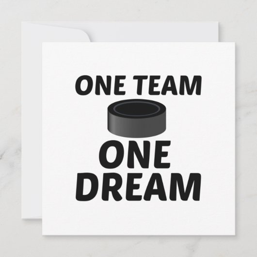 HOCKEY ONE TEAM ONE DREAM DANKESKARTE (Vorderseite)