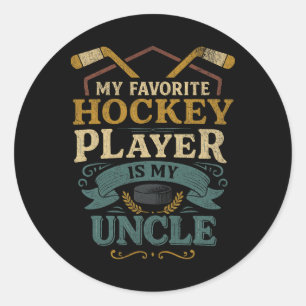 Hockey Onkel Fan Design Mein Lieblingsspieler Zita Runder Aufkleber