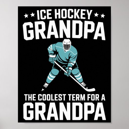 Hockey-Opa der coolste Begriff, Eishockey-Großvate Poster (Vorne)