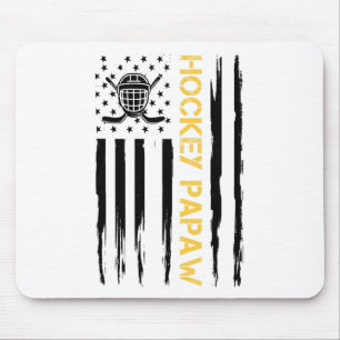 Hockey Opa Hockeyspieler USA-Flagge Mousepad
