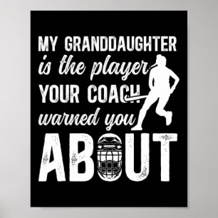 Hockey-Opa Lustiger Feldhockeyspieler Gra Poster