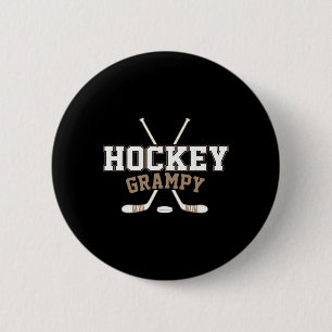 Hockey Opa Vintage-Hockeyliebhaber Button