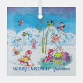 Hockey Ornament Aus Glas (Vorderseite)