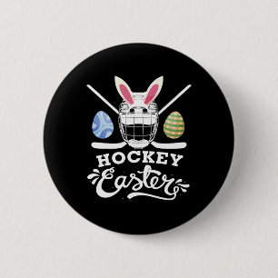 Hockey Ostern Lustiger Ostertag Eishockeyspieler Button