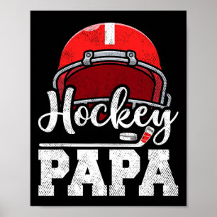 Hockey Papa Hockey Spieler Game Day Vatertag Poster