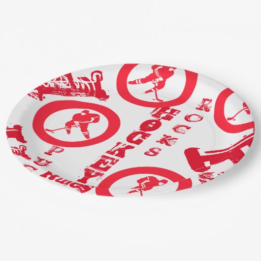 Hockey Pappteller (Schrägansicht)