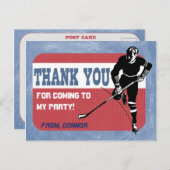 Hockey-Party Danke, Postcard Postkarte (Vorne/Hinten)