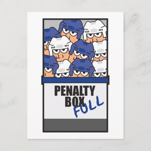 Hockey Penalty Box Full Postkarte (Vorderseite)