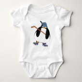 Hockey Penguin Baby Strampler (Vorderseite)