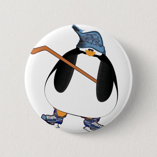 Hockey Penguin Button (Vorderseite)