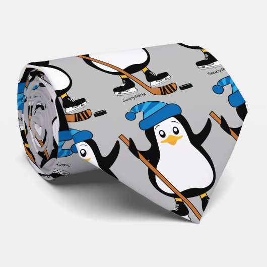 Hockey Penguin Krawatte (Gerollt)