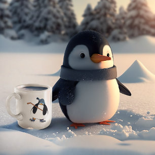 Hockey Penguin Zweifarbige Tasse