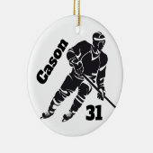 Hockey Personalisiert Ornament (Rechts)