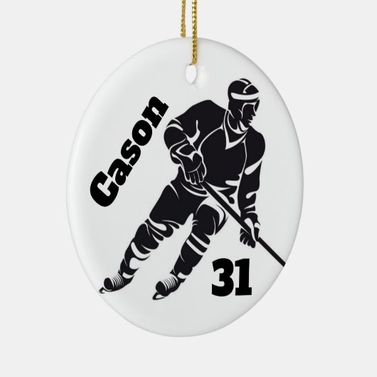Hockey Personalisiert Ornament (Rechts)