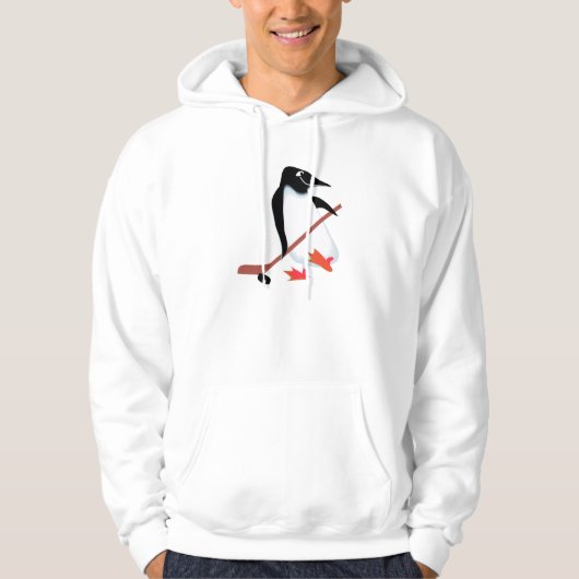 Hockey-Pinguin Hoodie (Vorderseite)