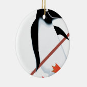 Hockey-Pinguin Keramikornament (Rechts)