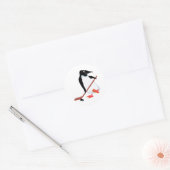 Hockey-Pinguin Runder Aufkleber (Umschlag)