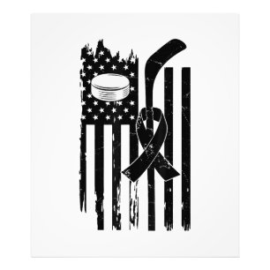 Hockey Pink Ribbon Breast Cancer Awareness Sport L Fotodruck