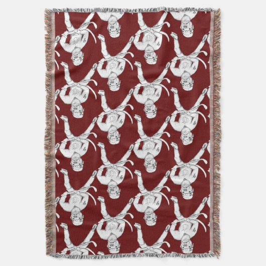 Hockey Pit Bull Throw Decke (Vorderseite Vertikal)