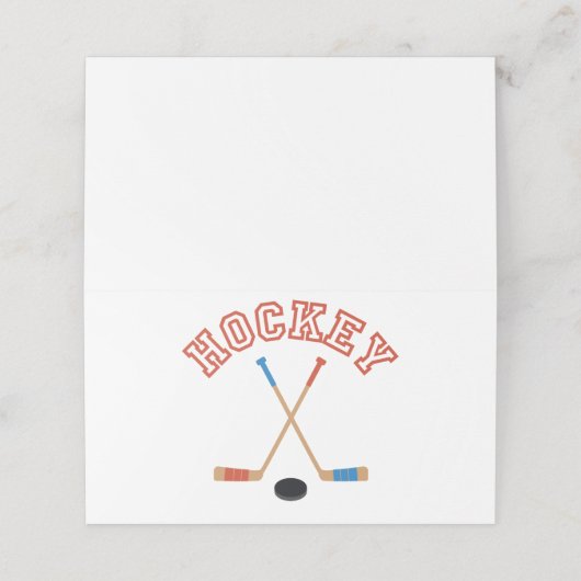 Hockey Platzkarte (Außenseite Aufgefaltet)