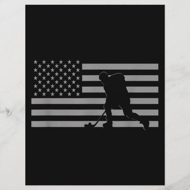 Hockey Player - American Flag Hockey Briefbogen (Vorderseite)
